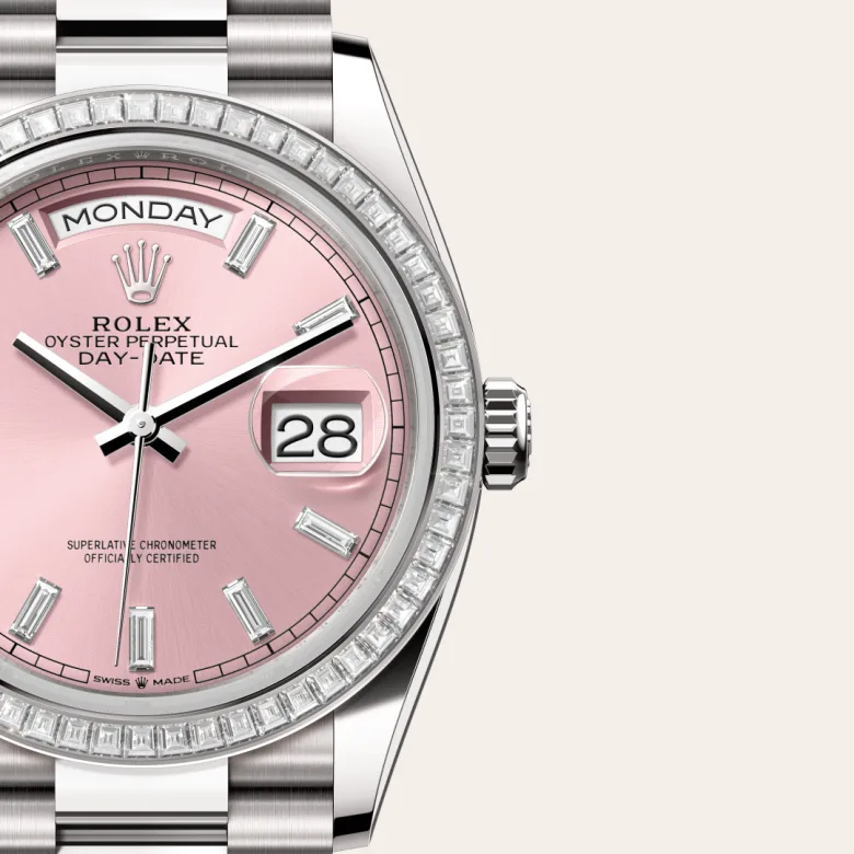 Rolex Day-Date 36 18 kt white gold, M128399TBR-0029